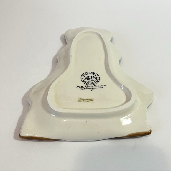 Fitz & Floyd Holly Berry Snowman Snack Plate with Box 7" - NO SPREADER - Picture 7 of 12